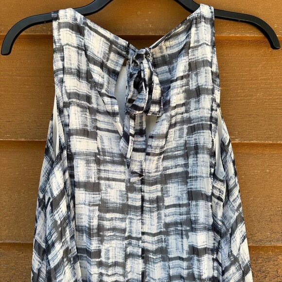 BB Dakota Blue White Striped Pleated Shift Dress Size S - Picture 7 of 10